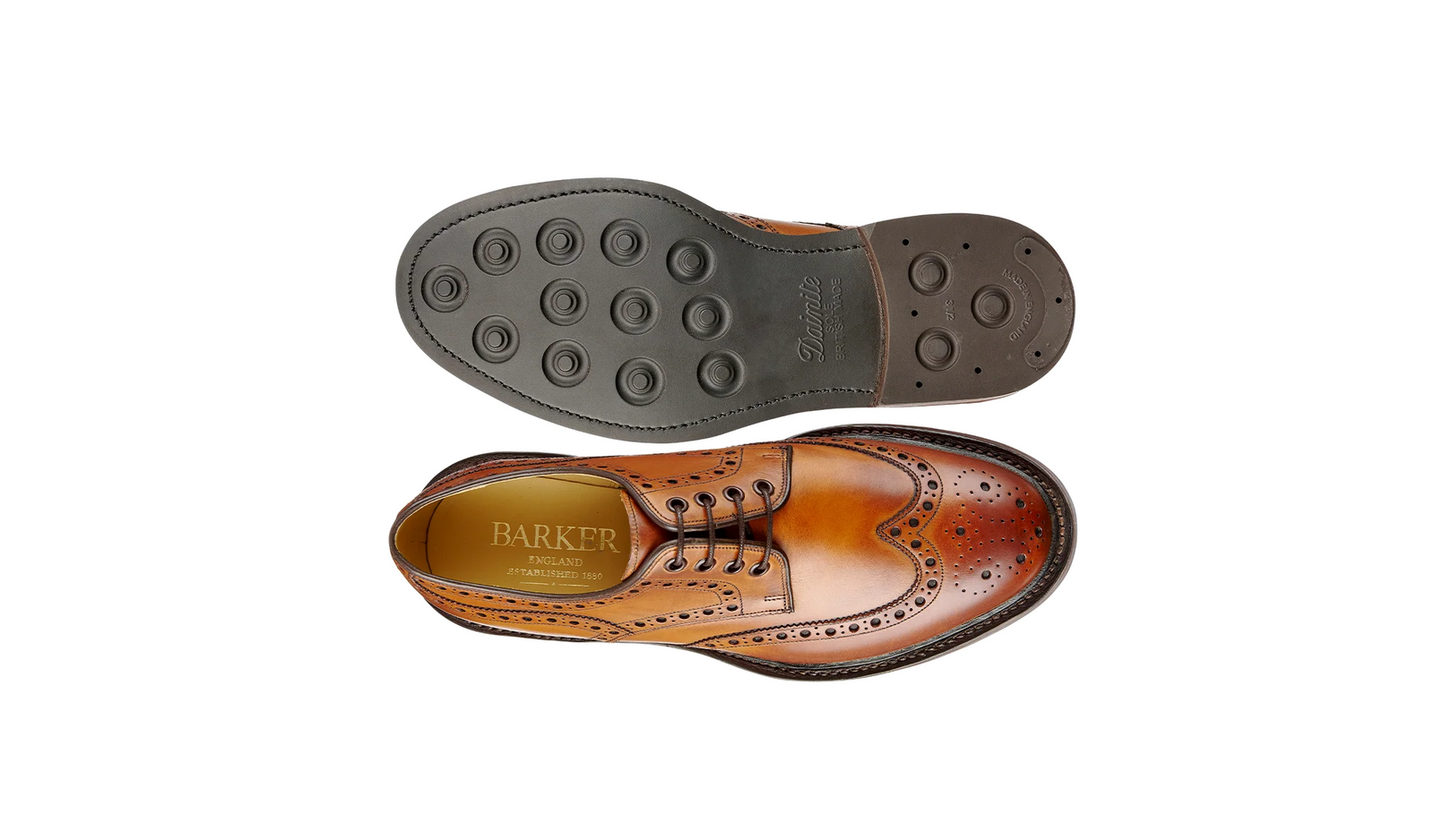 Barker Kendall Brogue Shoes - Cedar Calf