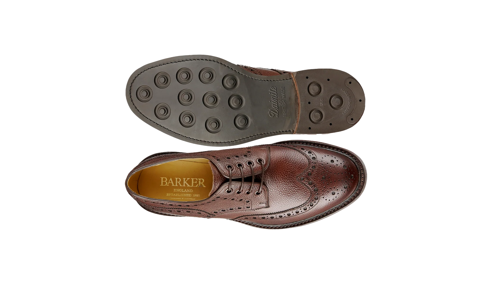 Barker Kendall Brogue Shoes - Chocolate Grain
