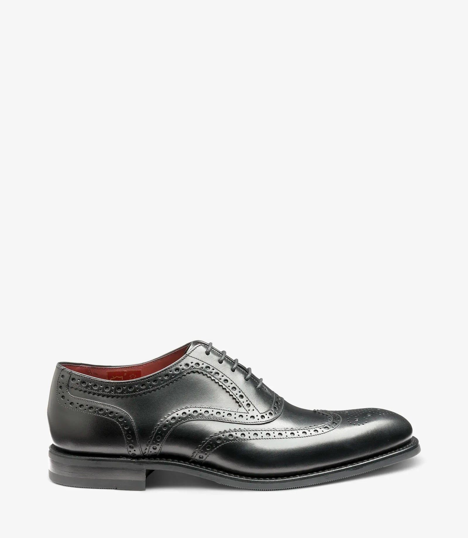 LOAKE - KERRIDGE Stylish Leather Oxford Brogue - Black