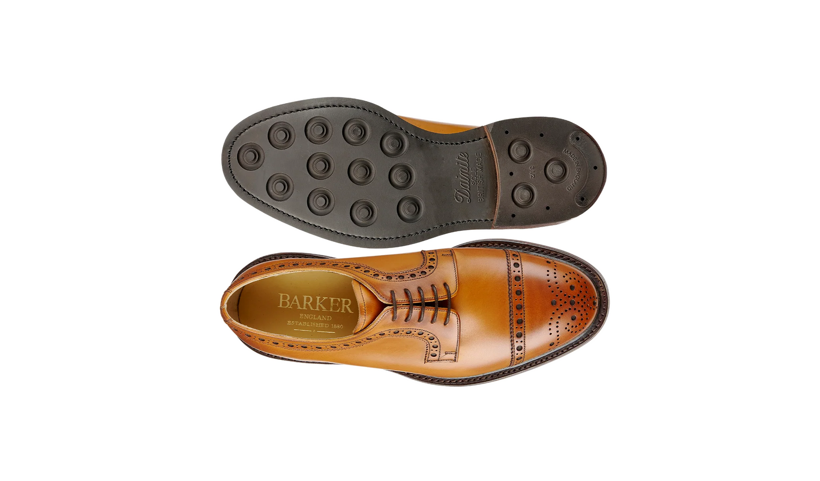 Barker Keswick Brogue Shoes - Cedar Calf