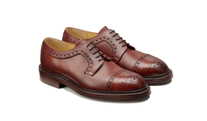 Barker Keswick Brogue Shoes - Cherry Grain