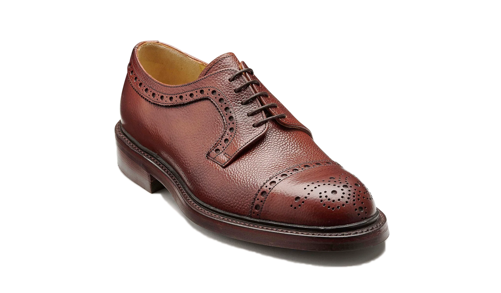 Barker Keswick Brogue Shoes - Cherry Grain