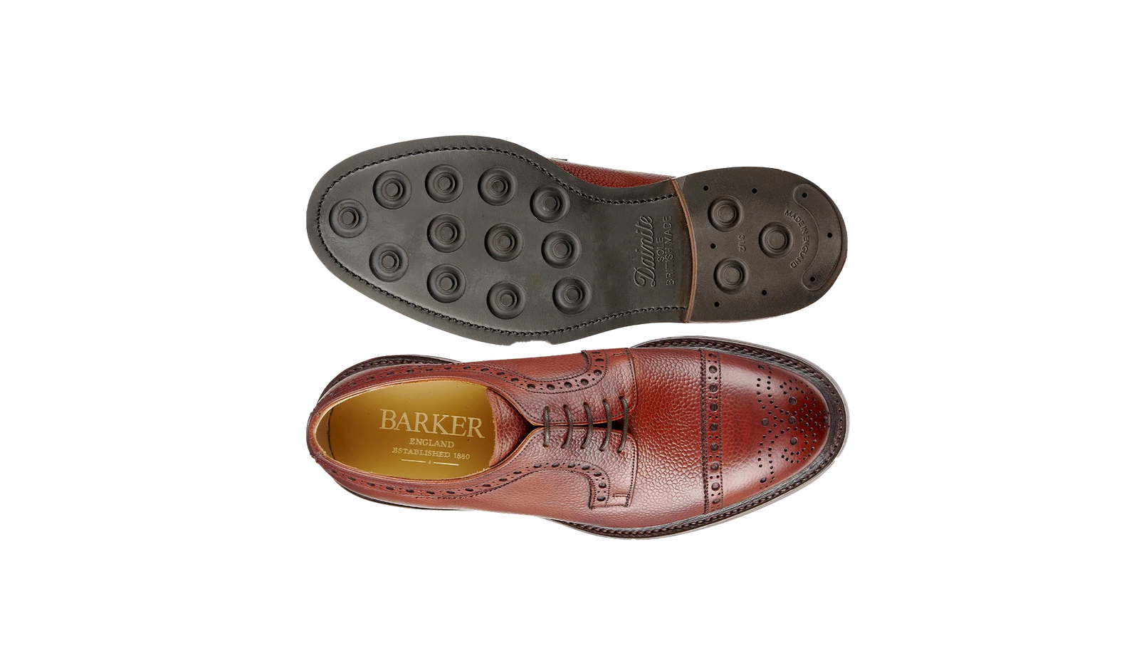 Barker Keswick Brogue Shoes - Cherry Grain