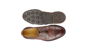 Barker Keswick Brogue Shoes - Chocolate Grain