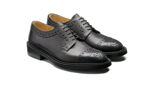 Barker Keswick Brogue Shoes - Black Grain