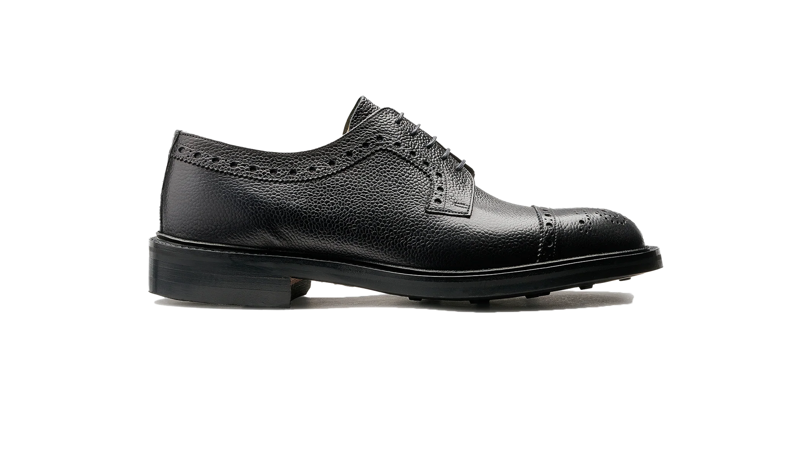 Barker Keswick Brogue Shoes - Black Grain