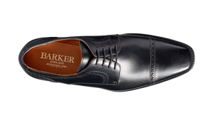 Barker Leo Toe Cap Derby - Black Calf