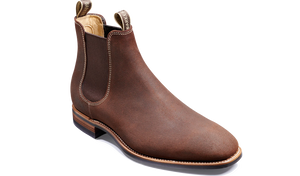 Barker Mansfield Classic Chelsea Boots - Mid  Brown Waxy Suede