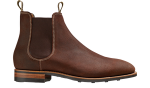 Barker Mansfield Classic Chelsea Boots - Mid  Brown Waxy Suede