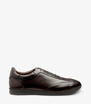 LOAKE Mayfair Trainers - Dark Brown Calf