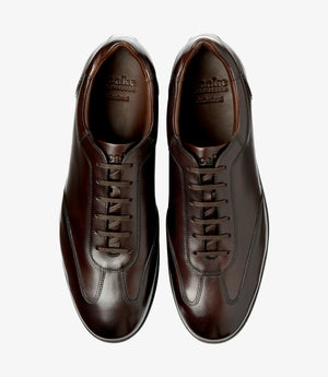LOAKE Mayfair Trainers - Dark Brown Calf