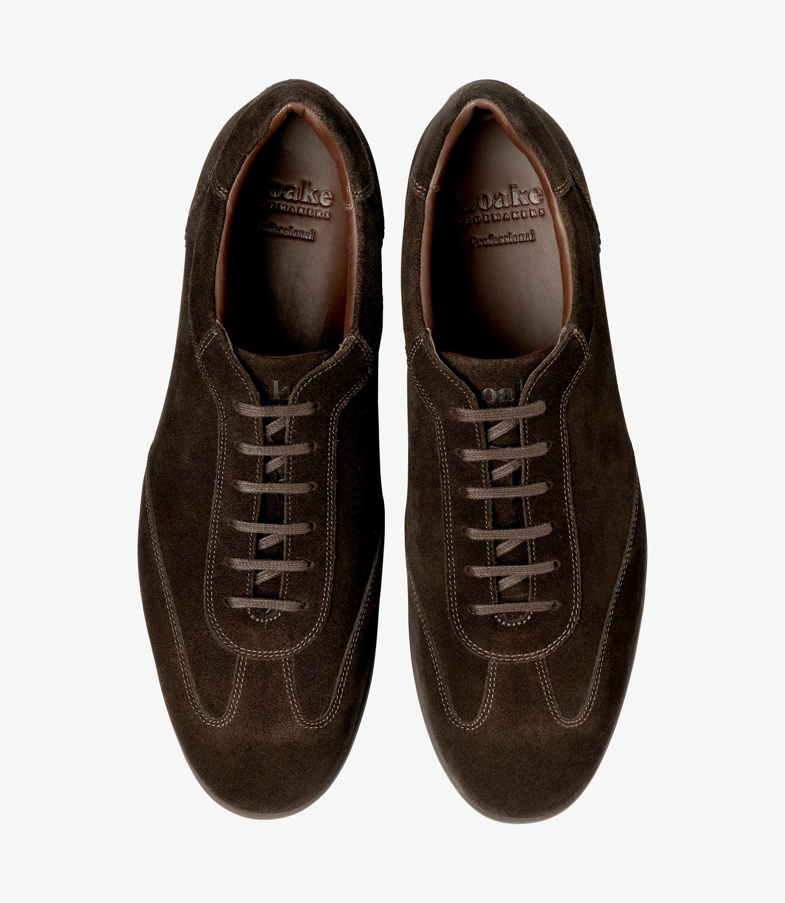 LOAKE Mayfair Trainers - Dark Brown Suede