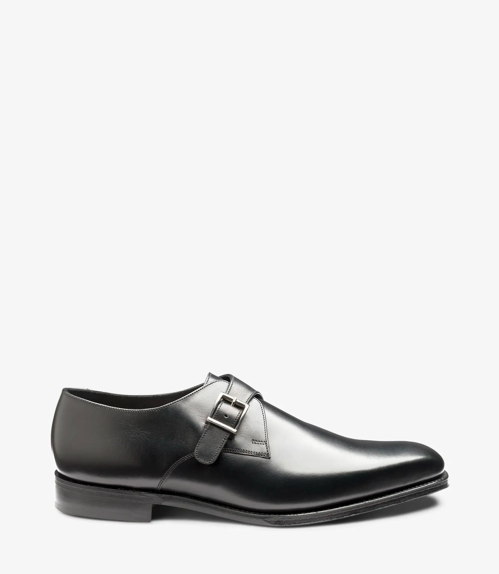LOAKE MEDWAY Premium Monk Shoe - Black Leather