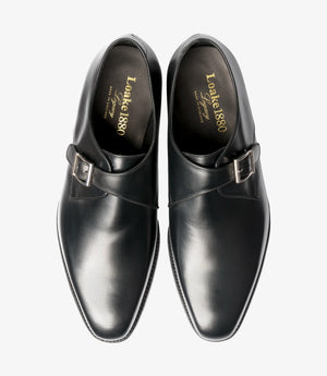 LOAKE MEDWAY Premium Monk Shoe - Black Leather