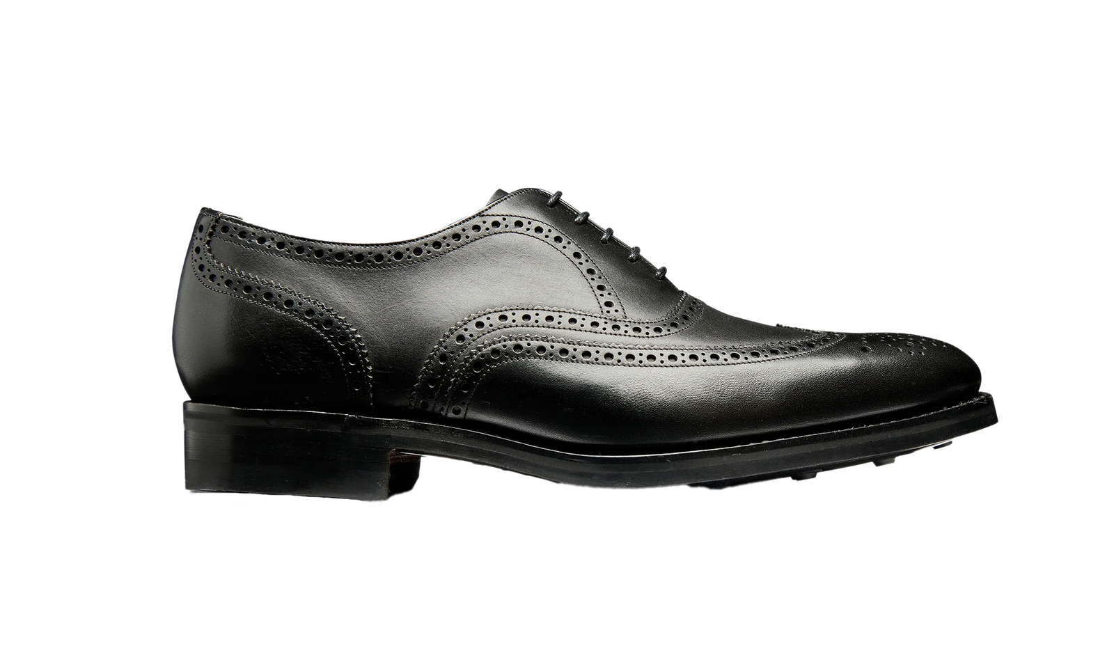 Barker Malton Full Wing Brogue Shoe -Black Calf