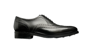 Barker Malton Full Wing Brogue Shoe -Black Calf