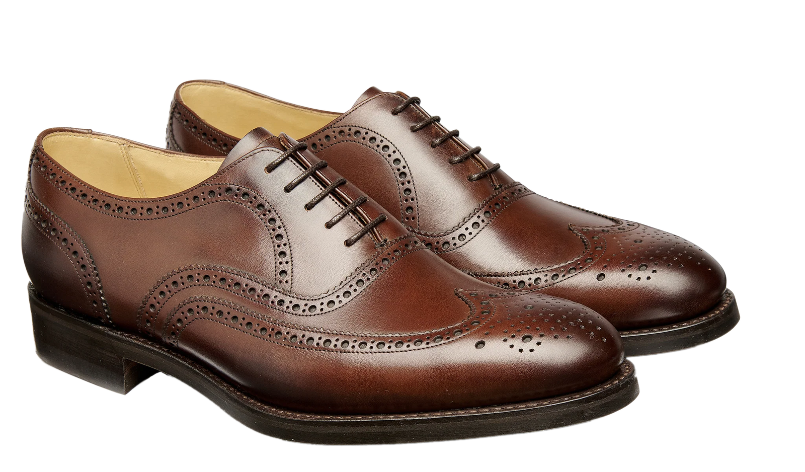 Barker Malton Brogue Shoe - Ebony Calf