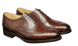 Barker Malton Brogue Shoe - Ebony Calf