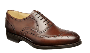 Barker Malton Brogue Shoe - Ebony Calf