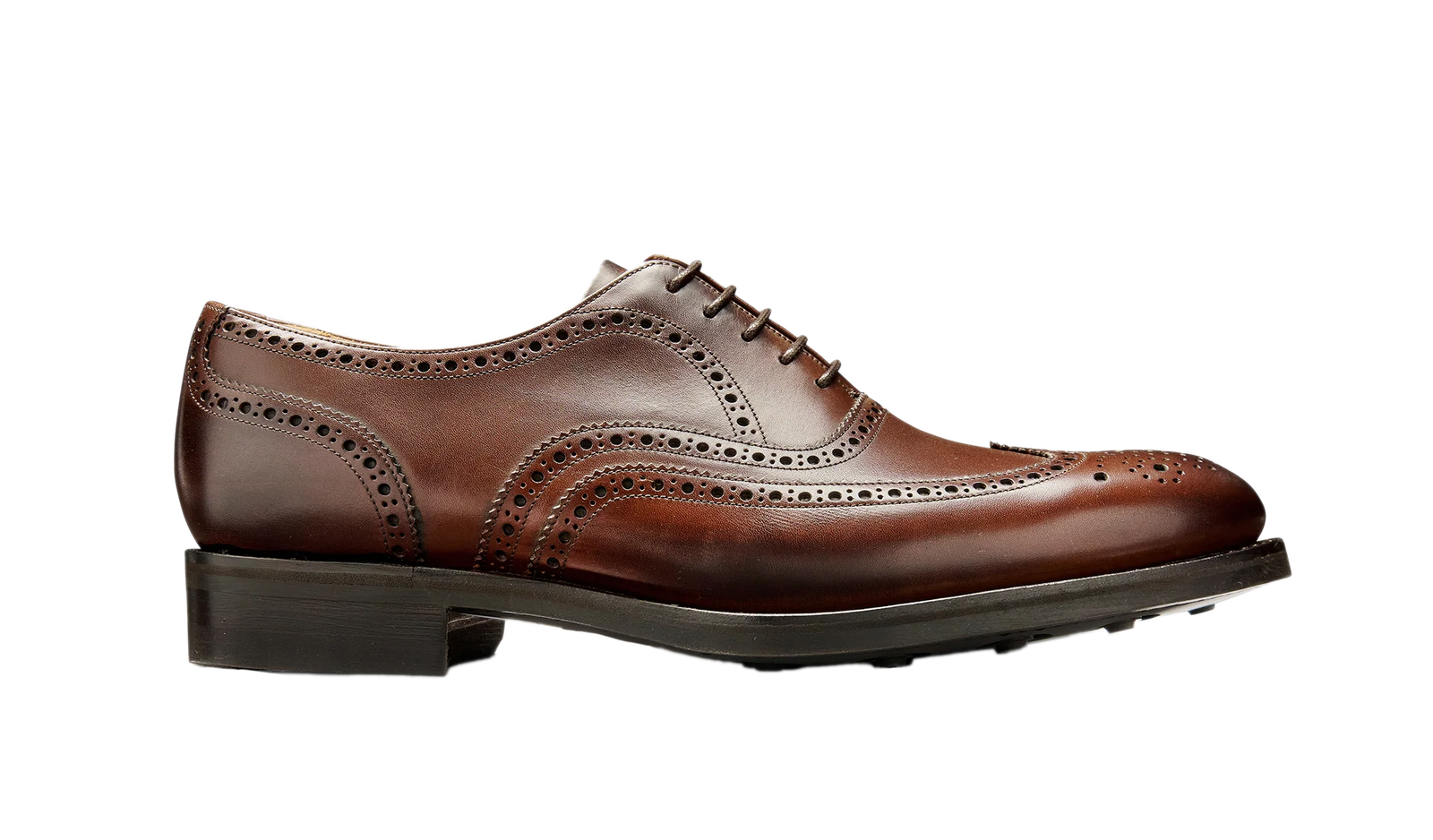 Barker Malton Brogue Shoe - Ebony Calf