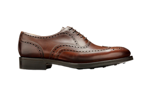 Barker Malton Brogue Shoe - Ebony Calf