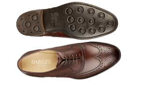 Barker Malton Brogue Shoe - Ebony Calf