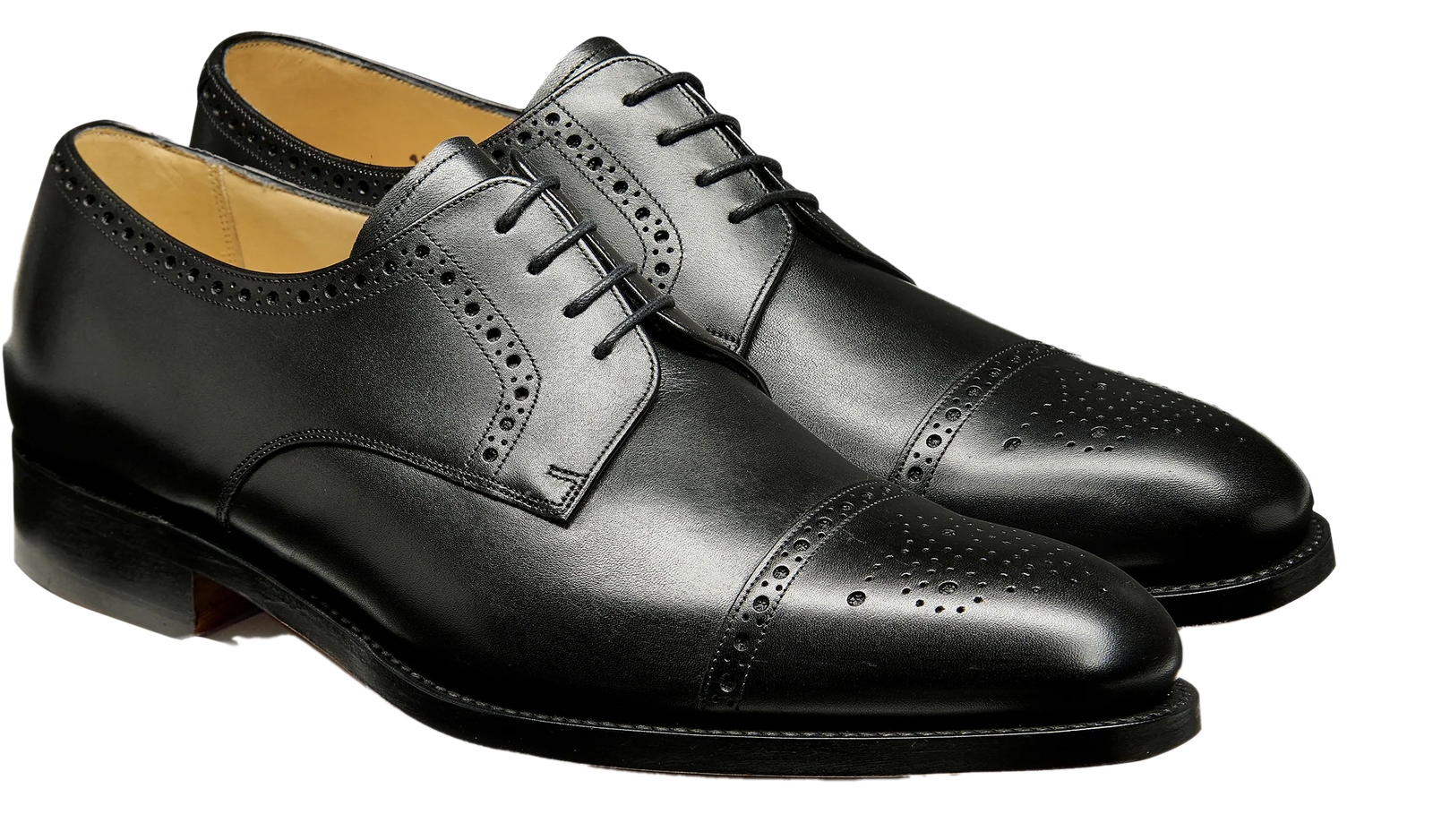 Barker Mowbray Oxford Shoes - Black Calf