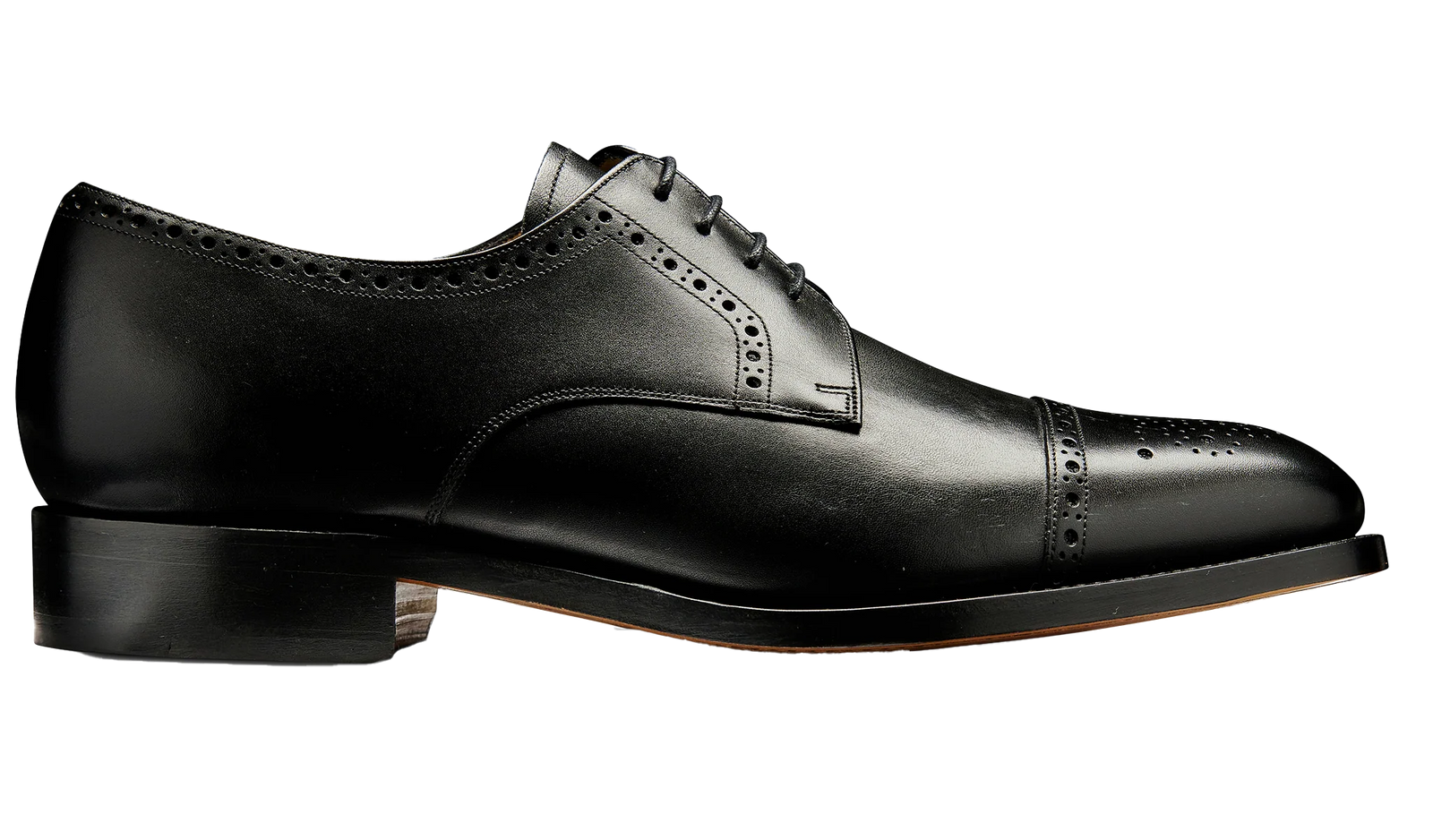 Barker Mowbray Oxford Shoes - Black Calf