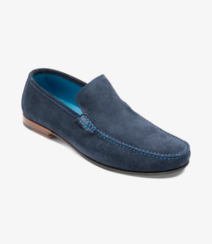 LOAKE Nicholson Moccasin shoe - Navy Suede