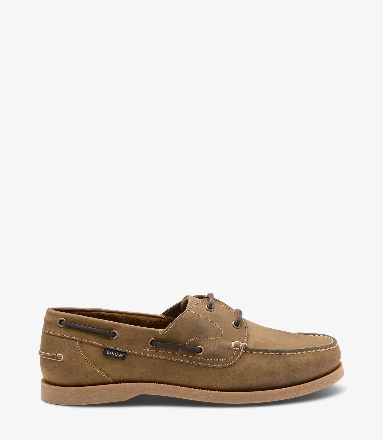 LOAKE Padstow Boat Shoe - Brown Nubuck
