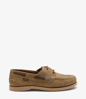 LOAKE Padstow Boat Shoe - Brown Nubuck