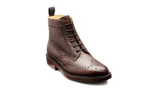 Barker Pennine Brogue Boots - Chocolate Grain