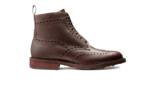 Barker Pennine Brogue Boots - Chocolate Grain