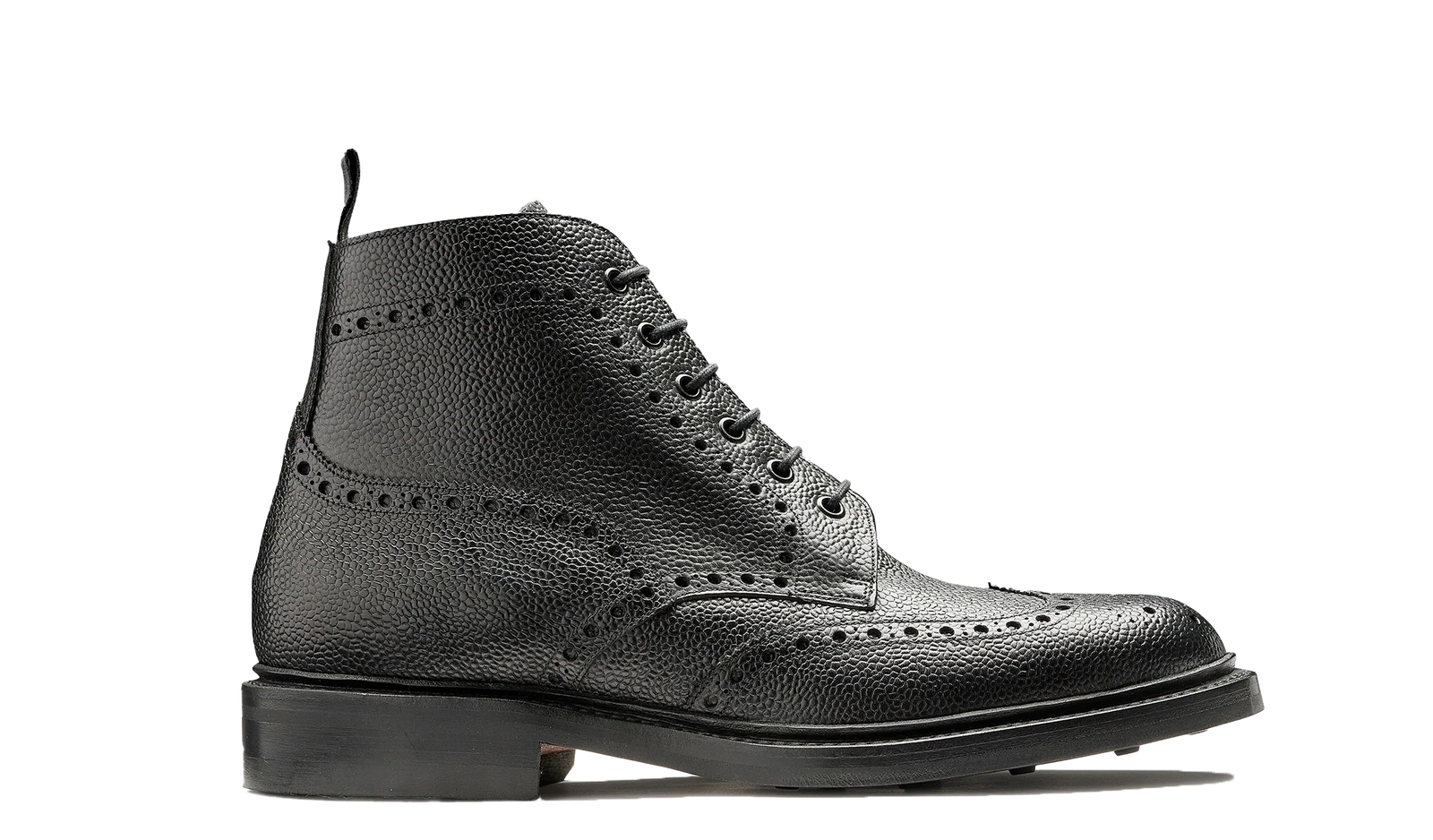 Barker Pennine Brogue Boots - Black Grain