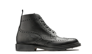 Barker Pennine Brogue Boots - Black Grain
