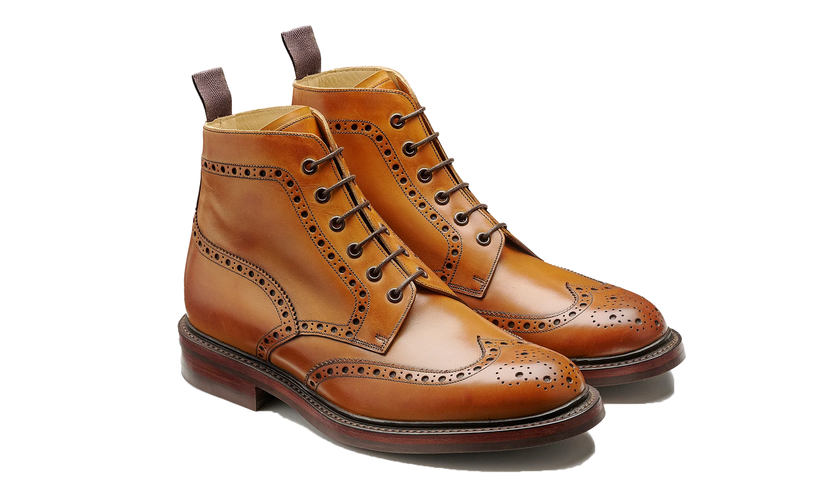 Barker Pennine Brogue Boots - Cedar Grain