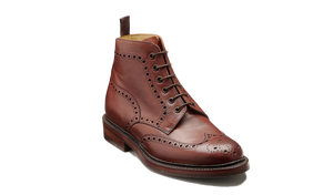 Barker Pennine Brogue Boots - Cherry Grain