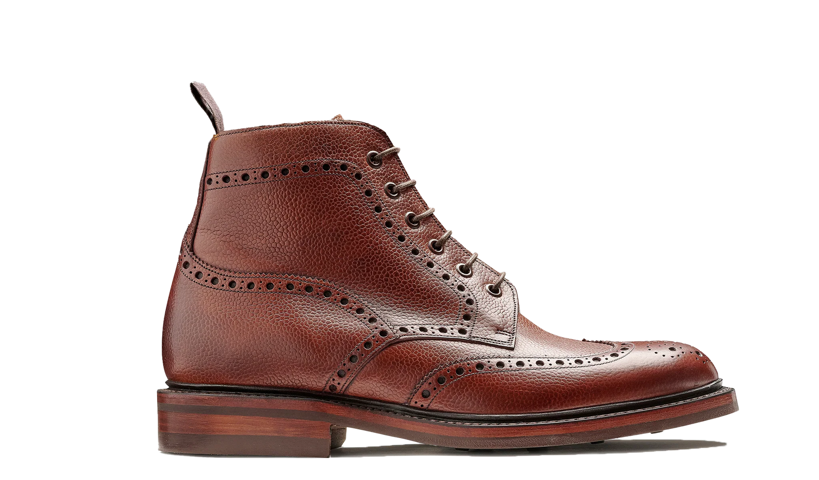 Barker Pennine Brogue Boots - Cherry Grain