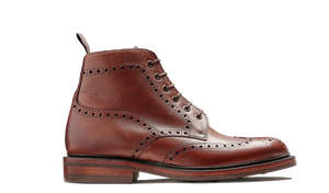 Barker Pennine Brogue Boots - Cherry Grain