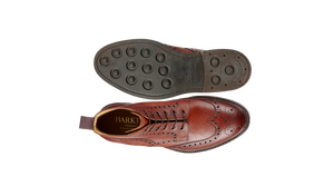 Barker Pennine Brogue Boots - Cherry Grain