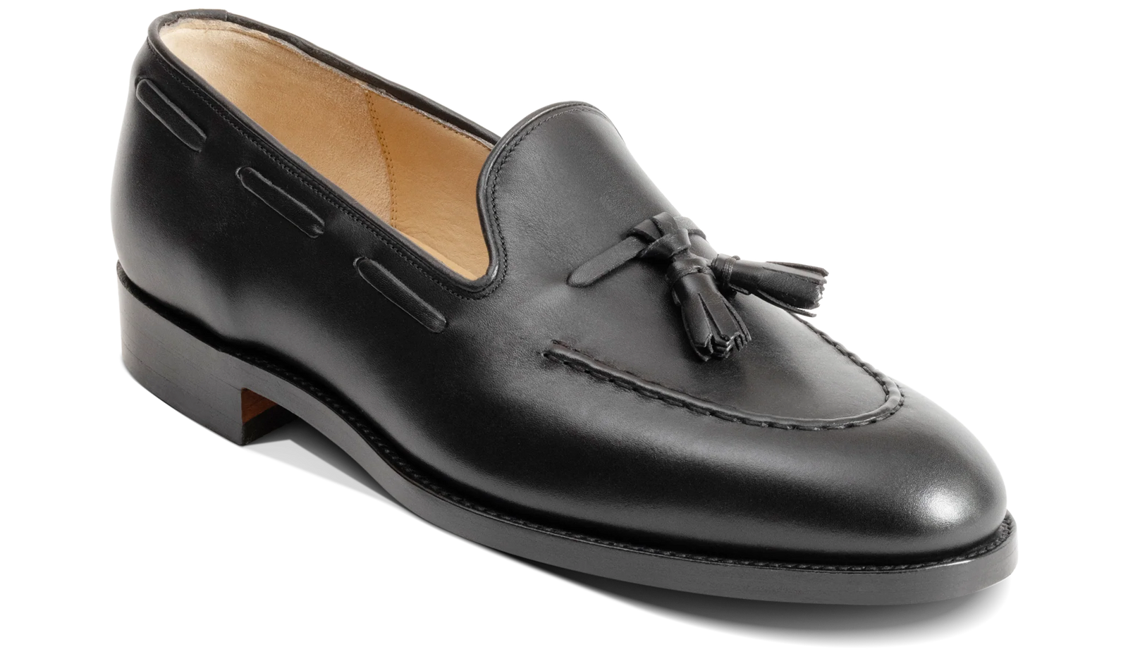Barker Pevensey Tassled Loafers - Black Calf