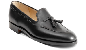 Barker Pevensey Tassled Loafers - Black Calf
