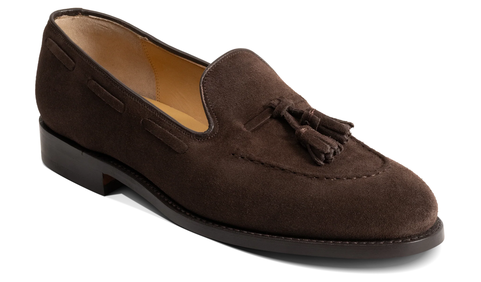 Barker Pevensey Tasseled Loafers - Dark Brown Suede