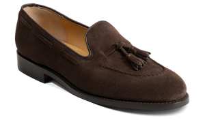 Barker Pevensey Tasseled Loafers - Dark Brown Suede