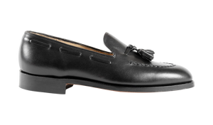 Barker Pevensey Tassled Loafers - Black Calf