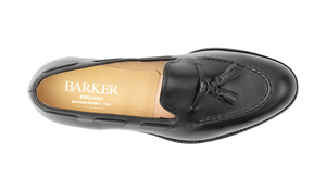 Barker Pevensey Tassled Loafers - Black Calf