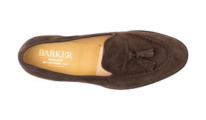 Barker Pevensey Tasseled Loafers - Dark Brown Suede