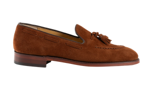 Barker Pevensey Tasseled Loafers - Old Snuff Suede