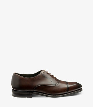 LOAKE Pheonix Premium Toe Cap Shoe - Dark Brown Calf