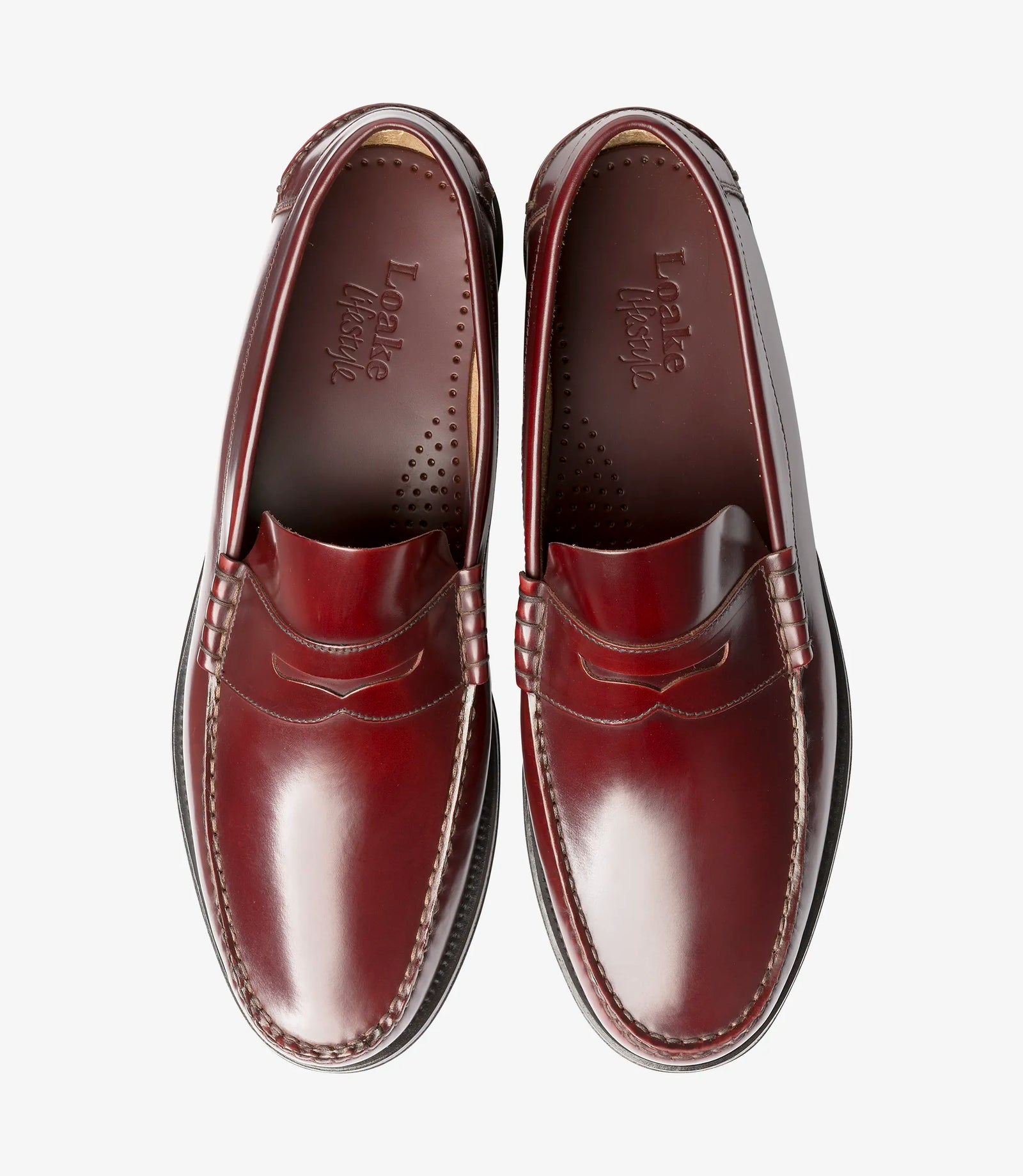 LOAKE Princeton Moccasin shoe - Burgundy